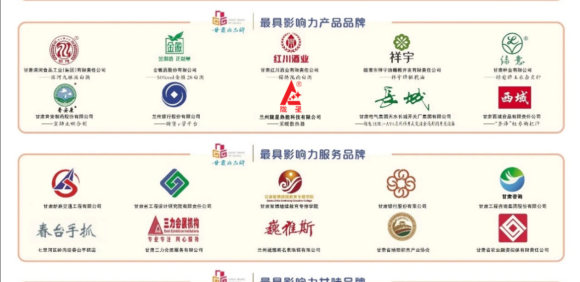 陇星品牌荣获2025年甘肃“好品牌”最具影响力产品品牌